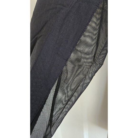 IBKUL Small Golf/Hike 1/4 Zip Pullover Black Long Sleeve Mesh Sleeve Cool Top - Picture 5 of 7